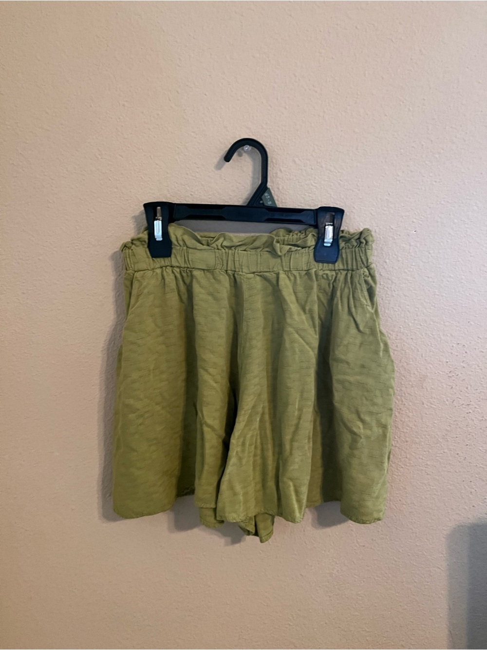 Olive Green Women's Elastic-Waist Shorts